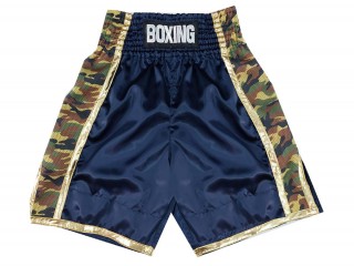 Short boxe anglaise Personnalisé : KNBSH-034-Bleu marine